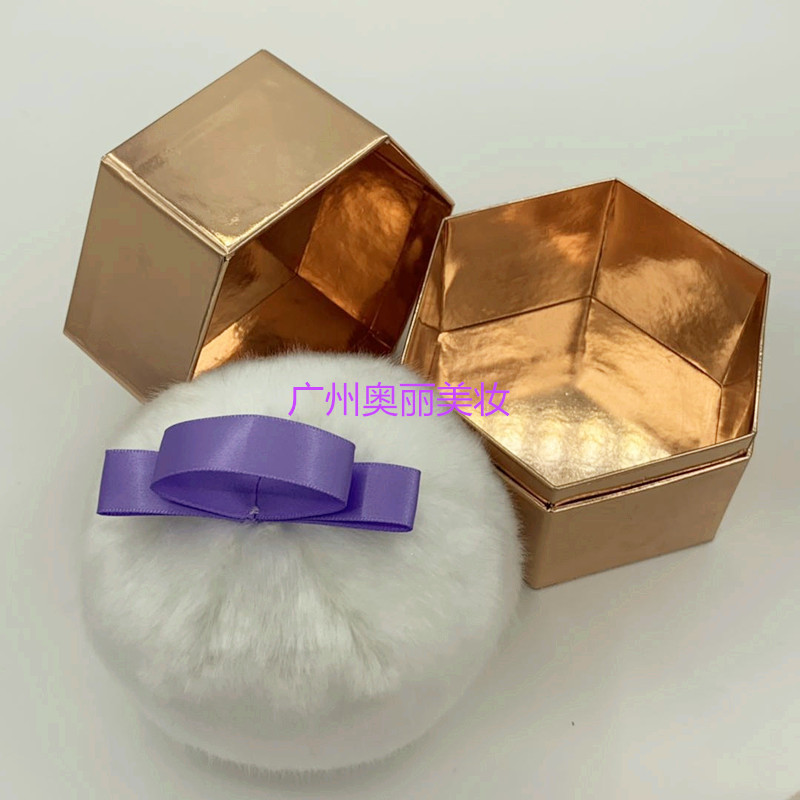 Ball shaped Plush puff with high gloss powder