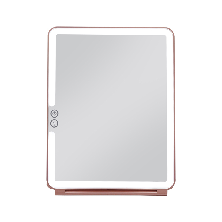 Ultra Slim Mini Pad Foldable Make Up Vanity Mirror with Lights