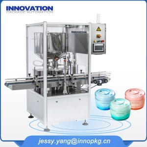 Full Automatic cosmetic cream production line with filling capping labeling 