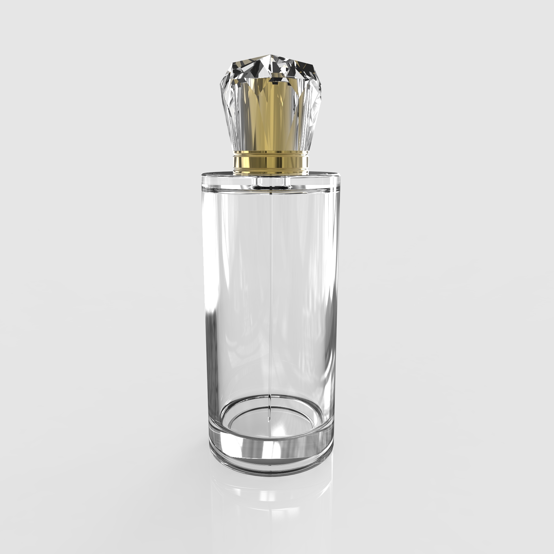 Cylinderical 130ml perfume glass bottle european style KPB134