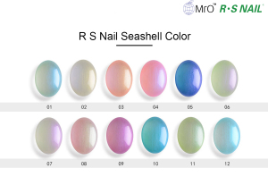 R S Nail seashell color - 12 colors