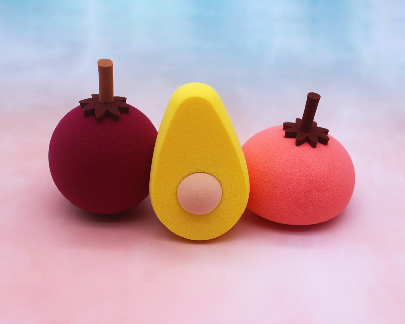 Fruit colorful cosmetics latex-free makeup sponge