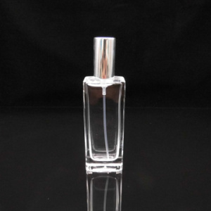 30ml rectangular transparent spray glass perfume bottle