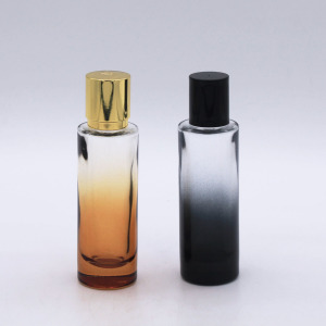 supplier design high quality gradual coating cylinder empty perfume glass bottles