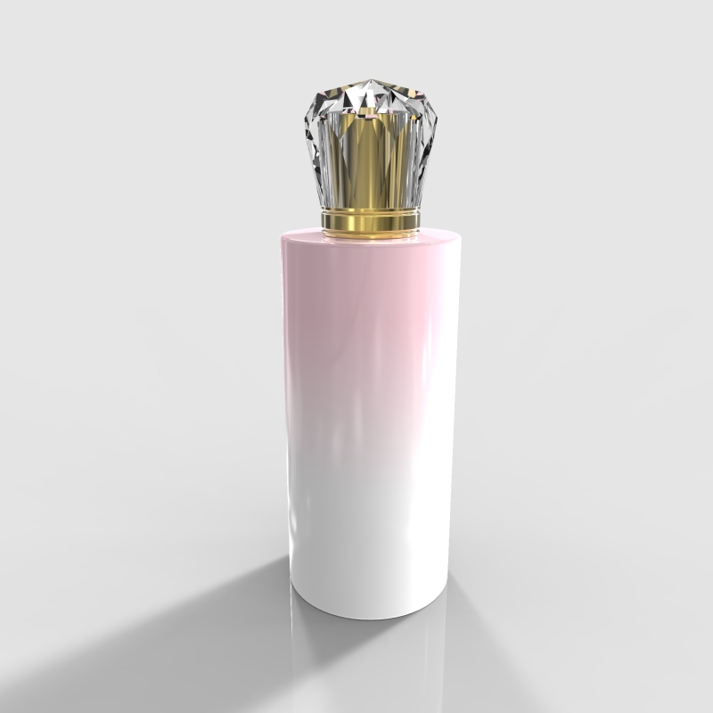 Cylinderical 130ml perfume glass bottle european style KPB134