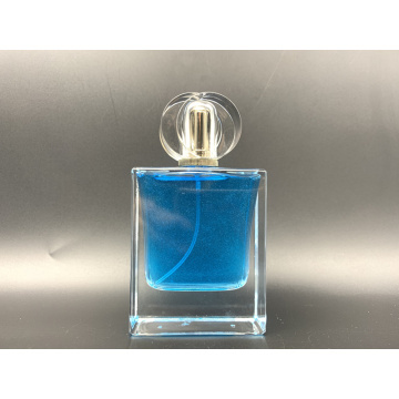 100ml square bottle transparent spray glass perfume bottle with accessory