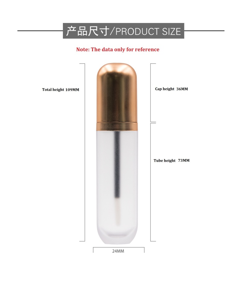 Clear plastic makeup bottle liquid lipstick packaging