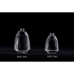 Transparent ball double wall refillable glass perfume bottle