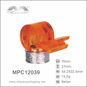 MPC12039 Surlyn Cap Aluminium Silver Gold Plastic Cosmetic Cap