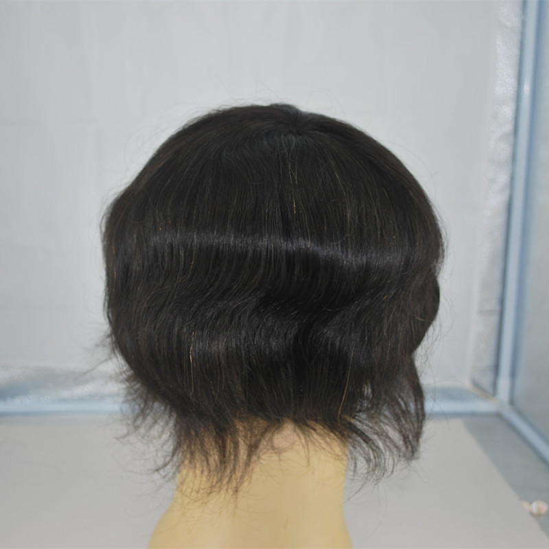 Stock human hair toupee Australia style hair patch heavy density hair unit 