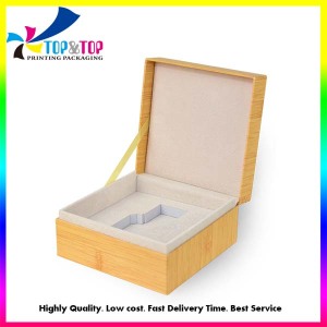 Custom Luxury Square Flip Top Rigid Perfume Box with PVC insert