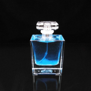 100ml square bottle transparent spray glass perfume bottle with accessory