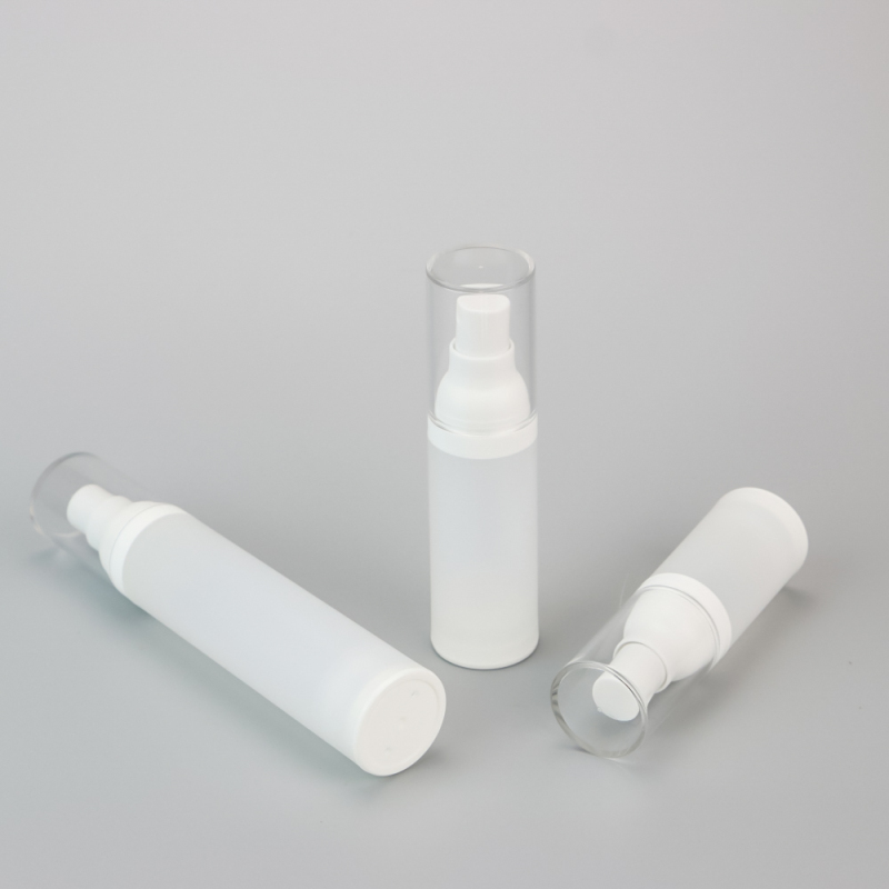 CUSTOMIZED!! Plastic Empty Cosmetic airless frosted acrylic pump bottle by Kinpack