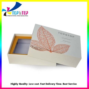 Custom  Luxury White Base and Lid Cosmetic Paper Gift Box