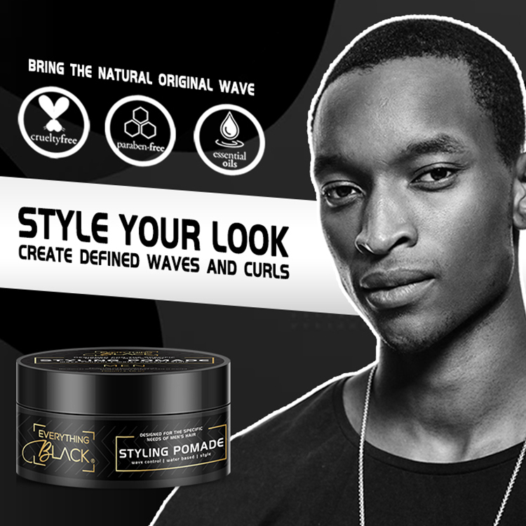 Everythingblack Moroccan Organic Men Strong Hold Wave Pomade For Wave Pattern