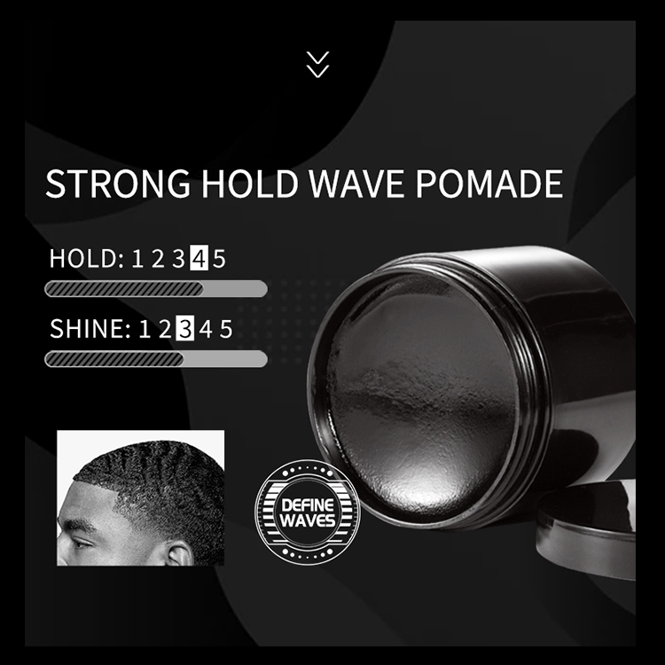 Everythingblack Moroccan Organic Men Strong Hold No build Up Wave Pomade  