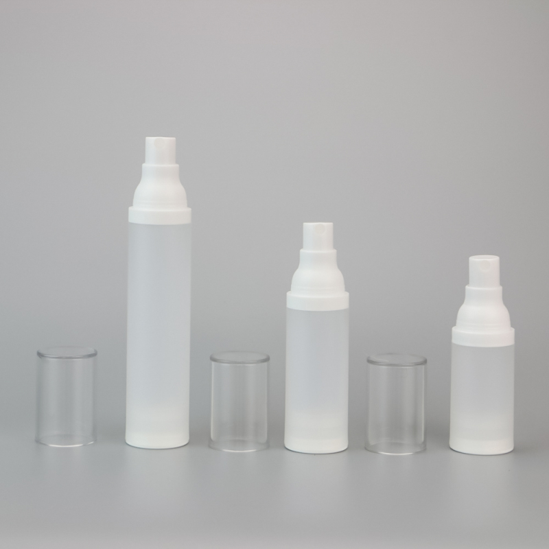 CUSTOMIZED!! Plastic Empty Cosmetic airless frosted acrylic pump bottle by Kinpack