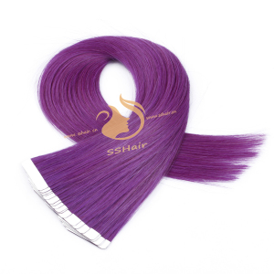 SSHair // Tape in Hair Extensions // Remy Human Hair // Purple // Straight