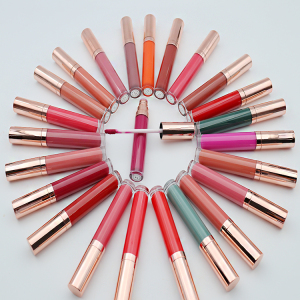 24colors Rose Gold  lip gloss  make up pigmented lipstick 