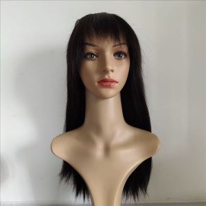 human hair wig 50cm natural black