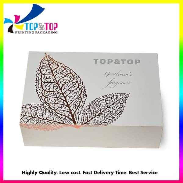 Custom  Luxury White Base and Lid Cosmetic Paper Gift Box