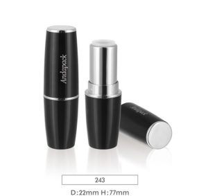 clear  top luxuryshiny top   black   lipstick tube 