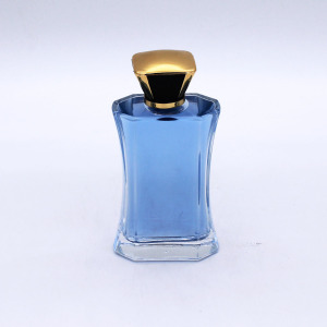 supplier design transparent 100ml glass cosmetic container crystal perfume bottle