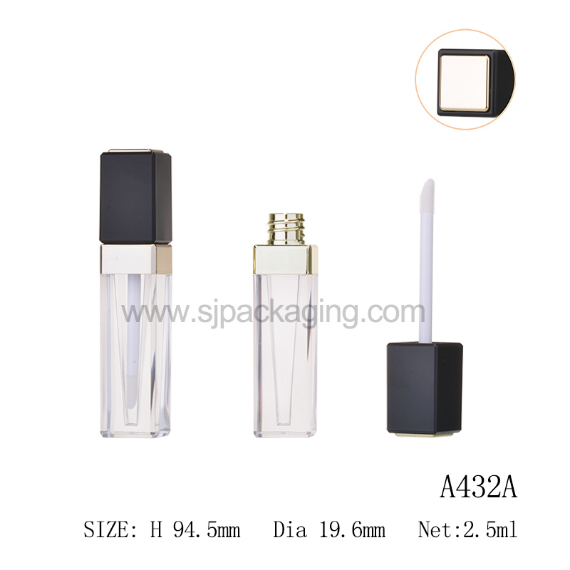 Customized fashion cosmetic packaging container empty lip gloss tube plastic bottle