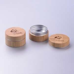 Bamboo cosmetic jars(inner aluminum)