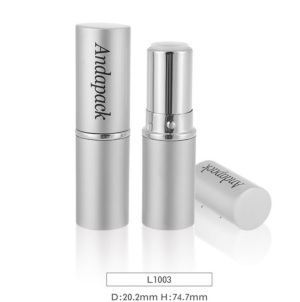 aluminum  round metal lipstick tube  