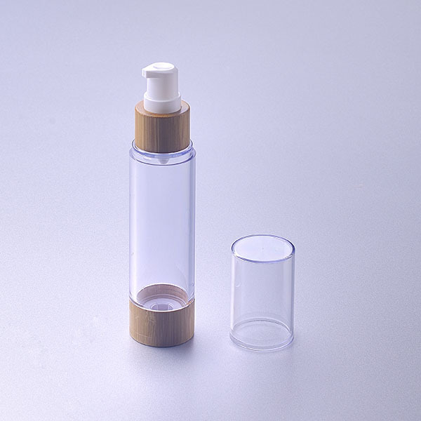 50ml airless bottle with bamboo packaging