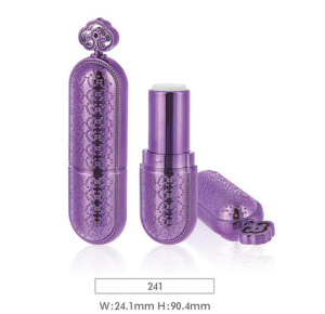 luxury  gold purple lipstick tube 