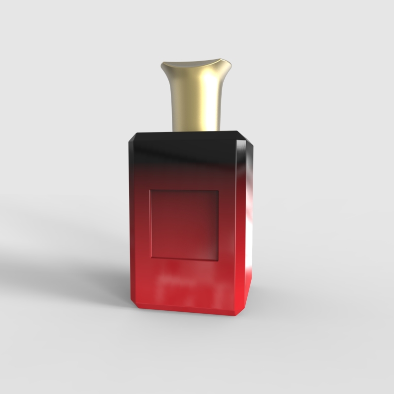 97ml Glass Eau De Parfum Bottle With Zamak Lid  Groove in Various Decoration