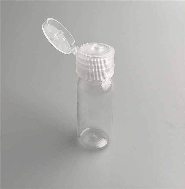 20 ml transparent plastic Pet  bottle with flip cap 