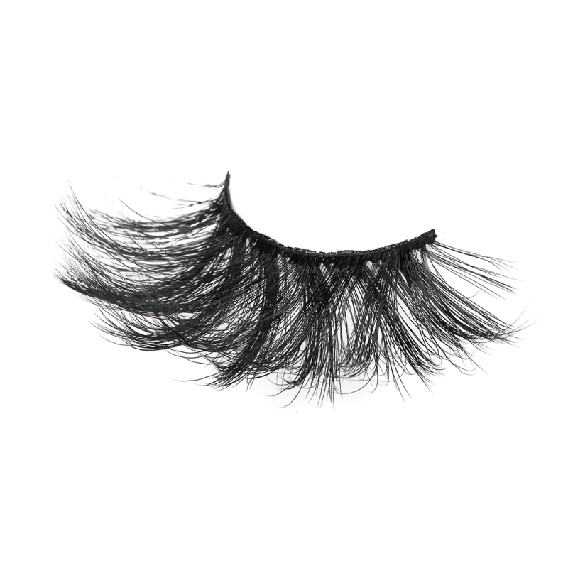 25mm long style High quality 3D faux Mink eyelash with private label packaging  100% Real Mink Fur