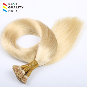 High quality blond color double drawn I tip hair extension