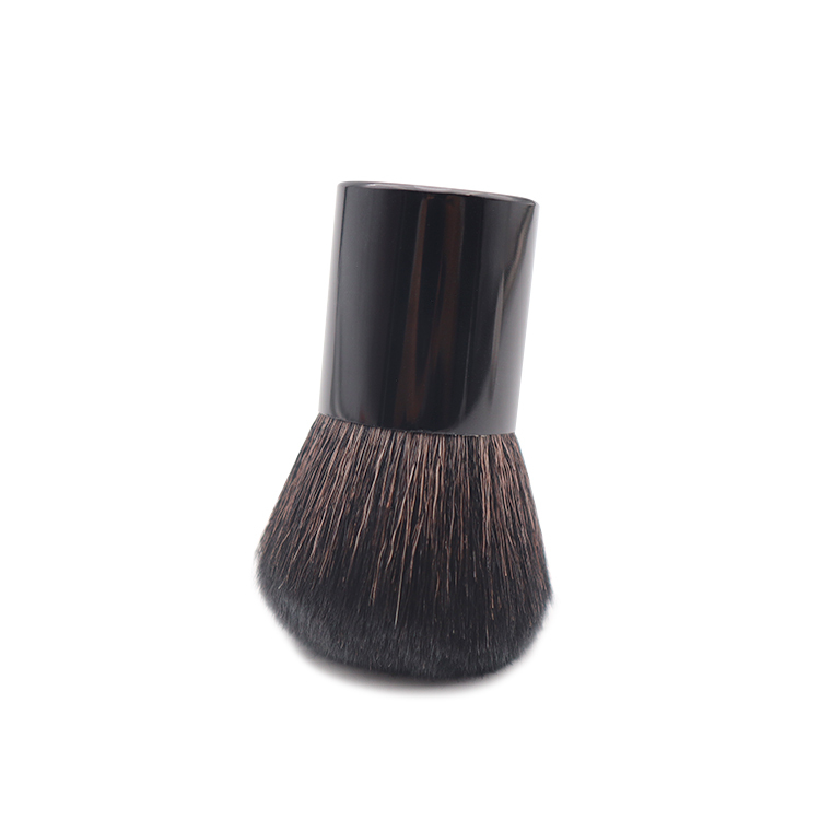 round handle vegan private label professional large  make up custom   black kabuki brush 
