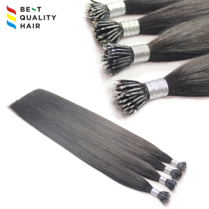 Wholesale custom made high quality black color NANO tip hair extension