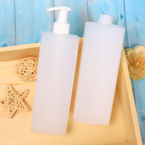 400ml Empty Flat Square Plastic Bottle for Shampoo 