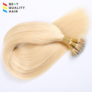 Top quality hair blond color NANO prebonded tip hair extension