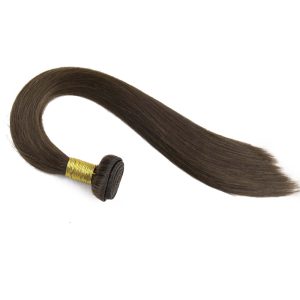 Wholesales human hair weft full handmade dark brown human hair extension for women