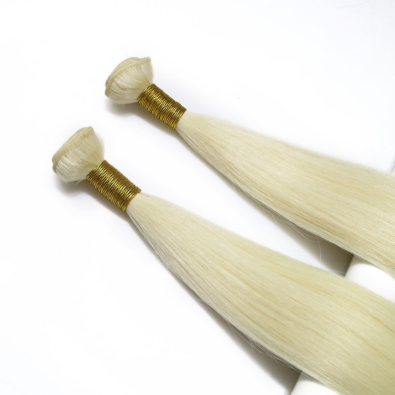Wholesales human hair weft black color full handmade hair extension for women 