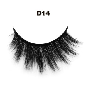 3D faux mink eyelashes with packaging box D14