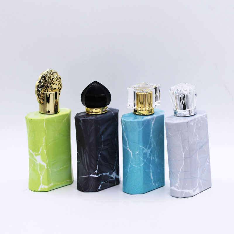 hot sale crimp neck high end 100ml vintage cosmetic spray glass perfume bottle luxury