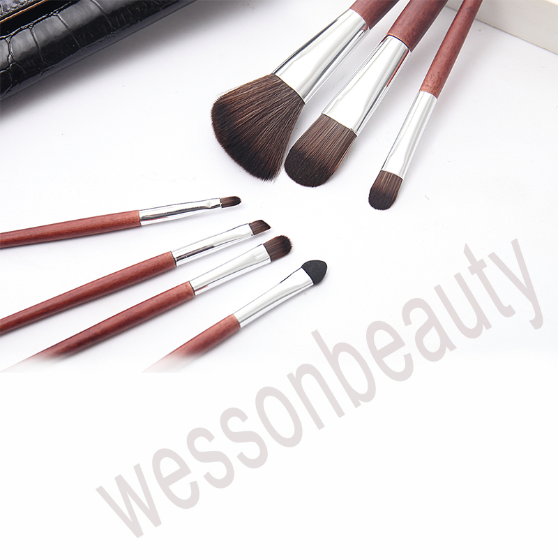 Wesson beauty professional beauty tools soft hair 7pcs makeup brush set 