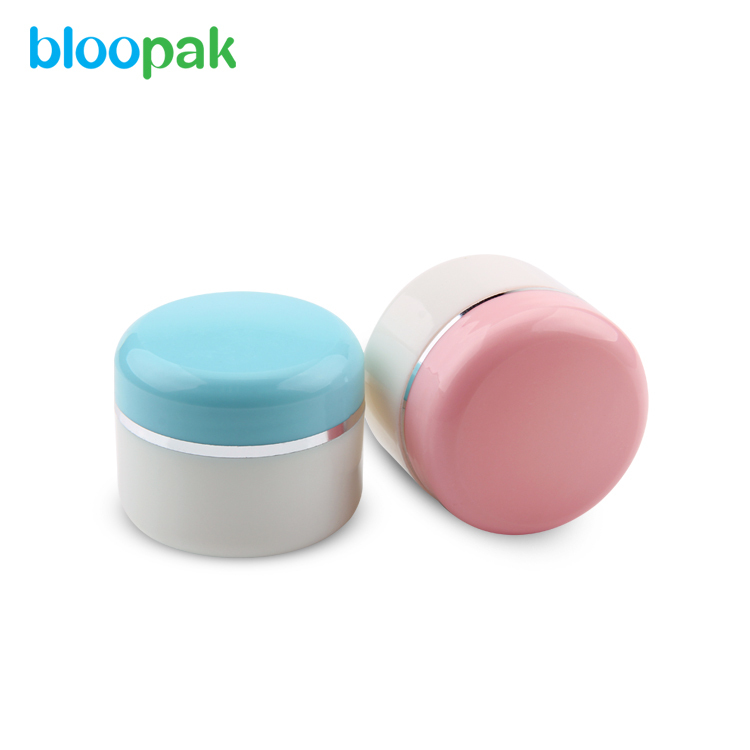 Hot Sale 50g Blue Colored PP Plastic Cream Jar with Lid 