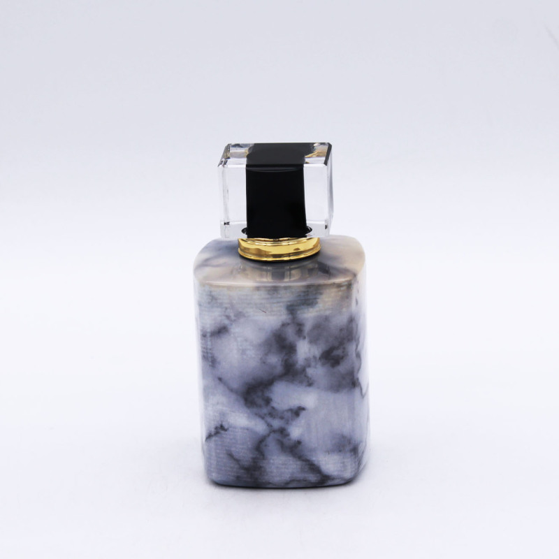 custom high-end empty new 100ml spray perfume cosmetic bottle glass with ABS cap 100ML