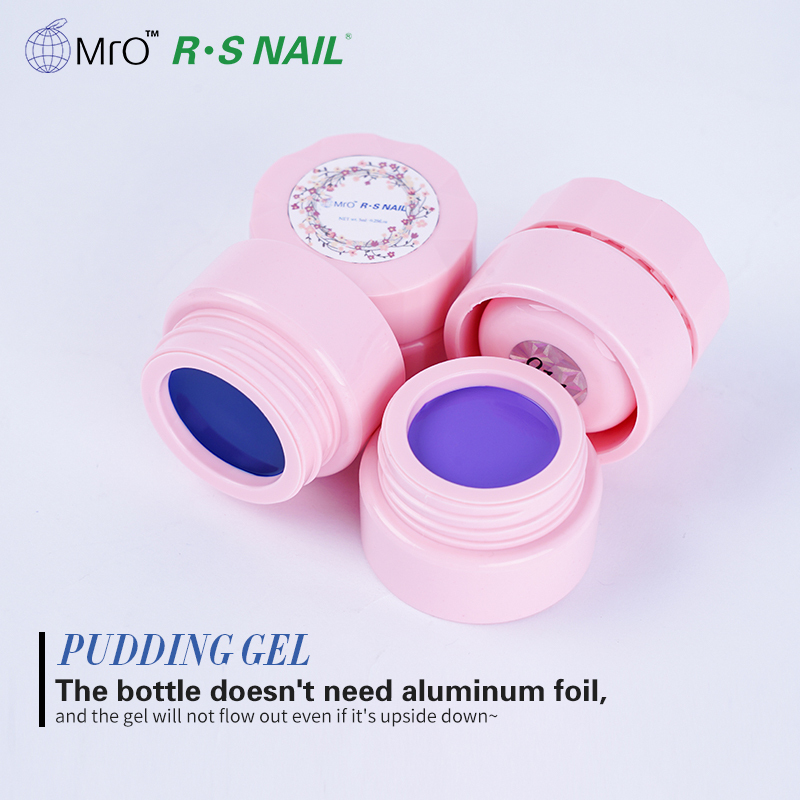 R S Nail Pudding Gel - not flow, no foil cover, mirror effect gel