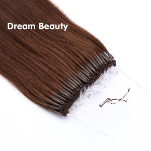 More convenient to operate virgin hair extension product wholesale easy pull knot thread hair extension 