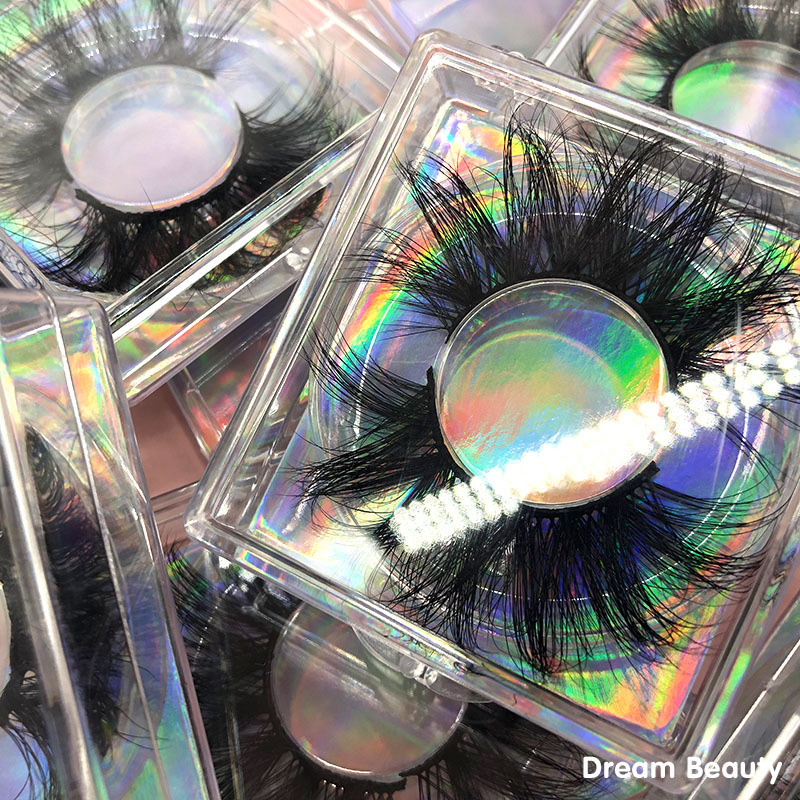 New Arrival Real Fur 3D Mink Lashes 25Mm Eye Lashes With Custom Packaging